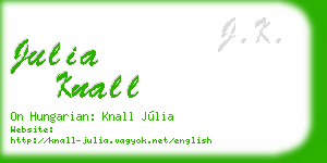julia knall business card